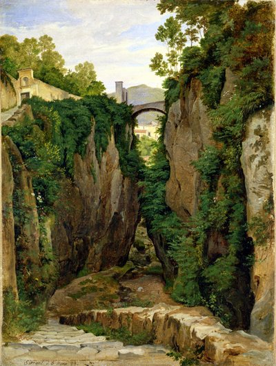 Rocky Ravine at Sorrento, 1823 by Heinrich Reinhold